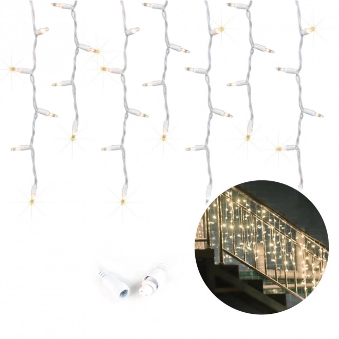 Venkovní rampouchy, dekorativní závěs, světla, 500 LED světel, 19m