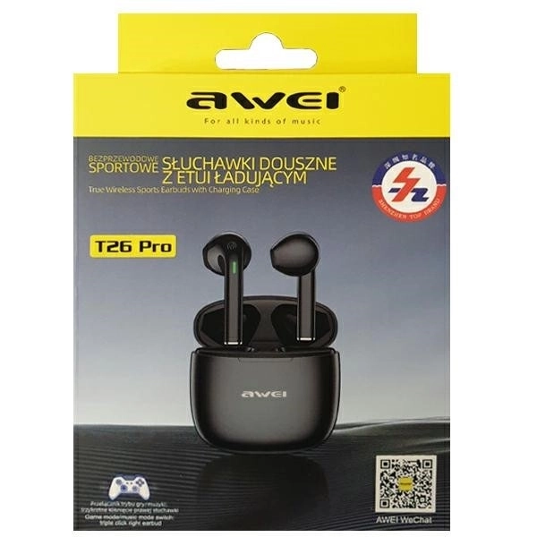 Sluchátka Bluetooth 5.3 T26 Pro TWS Black