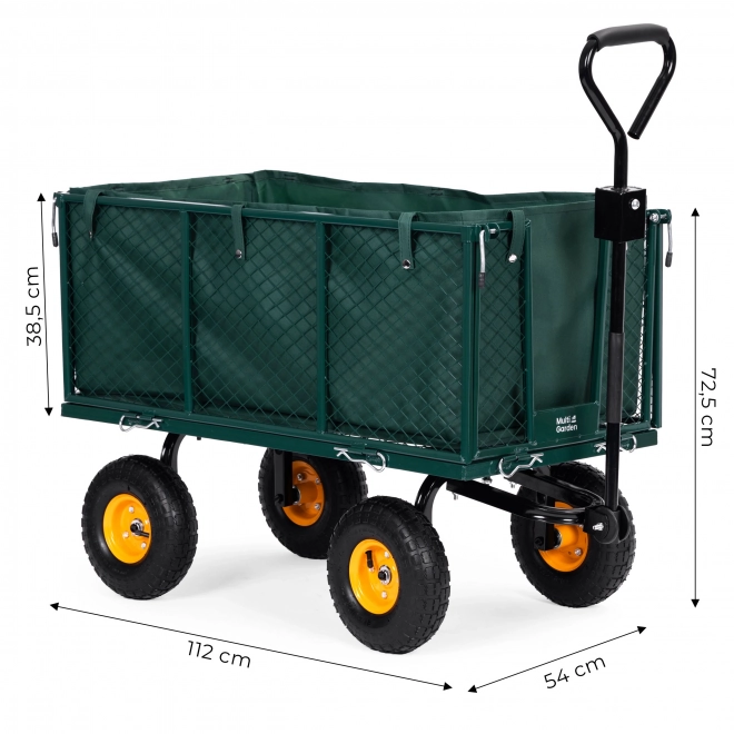 Zahradní transportní vozík s nosností 400 kg pro traktor s otevíracími bočnicemi