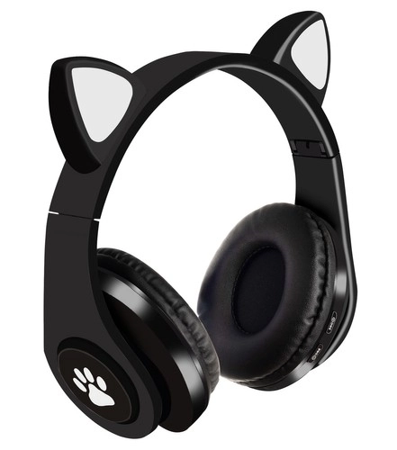 Bezdrátová bluetooth sluchátka s ušima – Černá