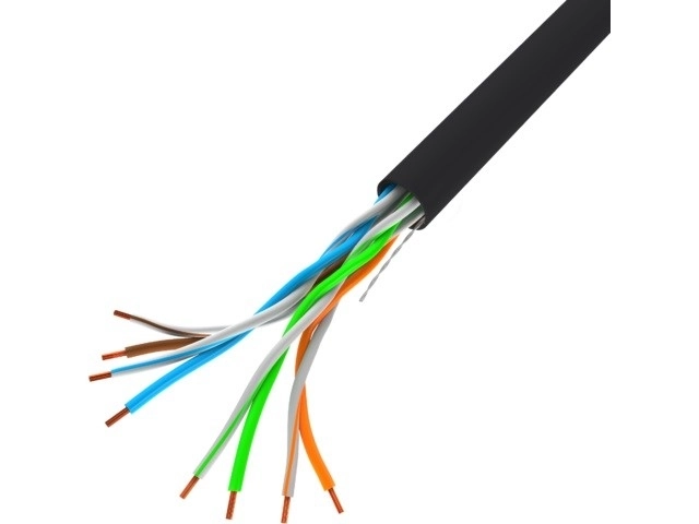 LAN UTP 100Mb/s 305m vodič cca černý