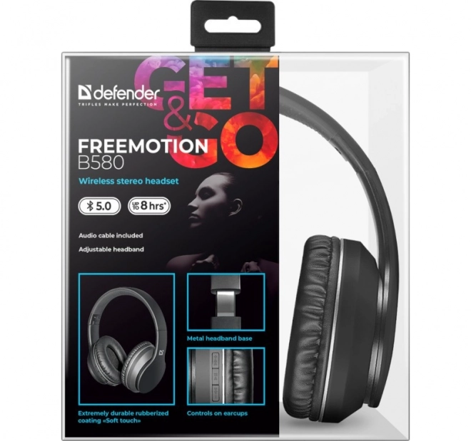 Bezdrátová sluchátka do uší Freemotion B580 černá