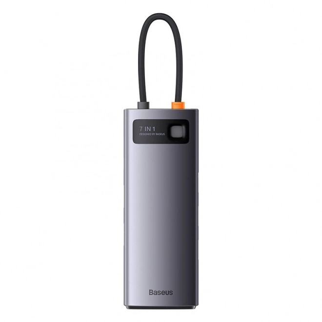 Rozbočovač 7v1 Baseus řady Metal Gleam, USB-C na 3x USB 3.0 + HDMI + USB-C PD + VGA + Ethernet RJ45