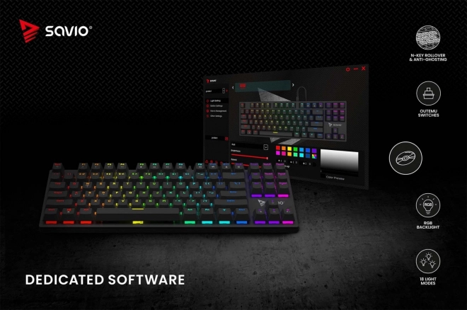 Mechanická klávesnice Tempest X2 Outemu Blue RGB