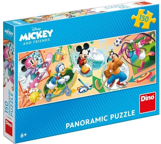 Barevná sportovní scéna s MICKEYM a přáteli