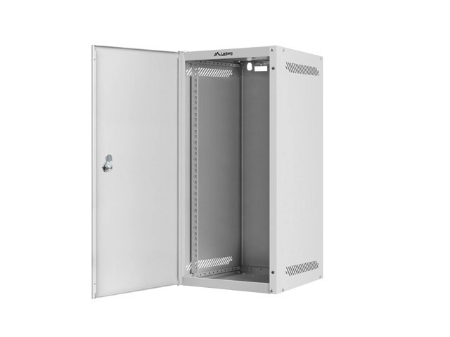 Šedá nástěnná skříň LANBERG 10U 280x310