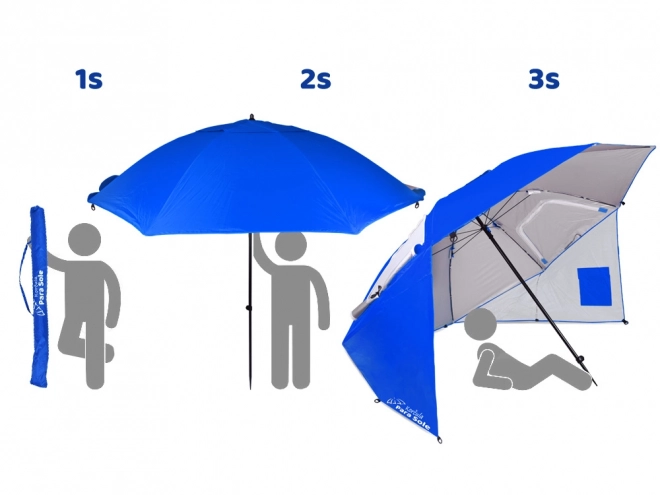 Plážový slunečník Sopot s ochranou UPF 50+ – Námořnická modř