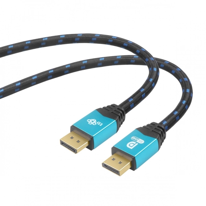 DisplayPort kabel 8K UHD s modrými konektory 2 m