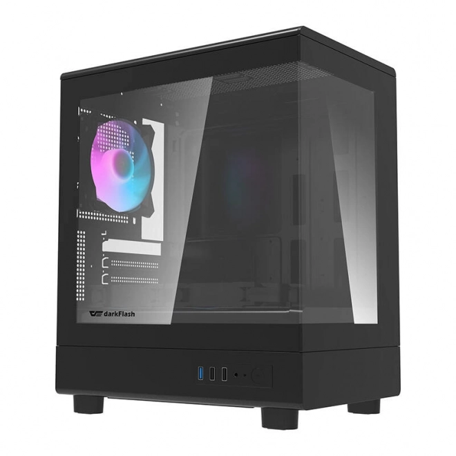 Počítačová skříň Darkflash DB330M + 3 ventilátory aRGB (černá)