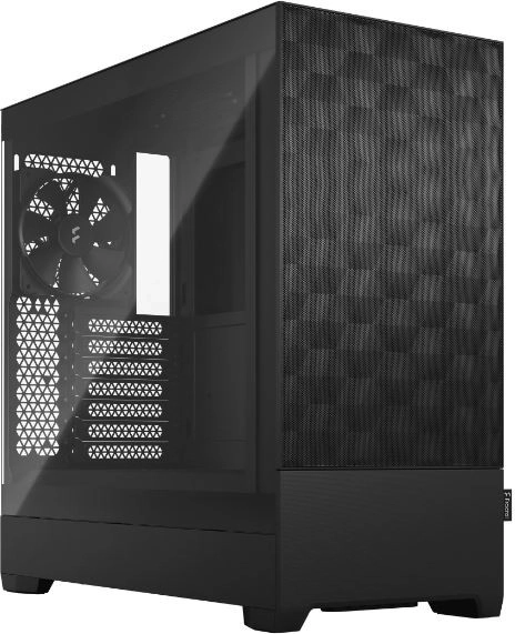 Skříň Fractal Pop Air Black s Tónovaným Sklem