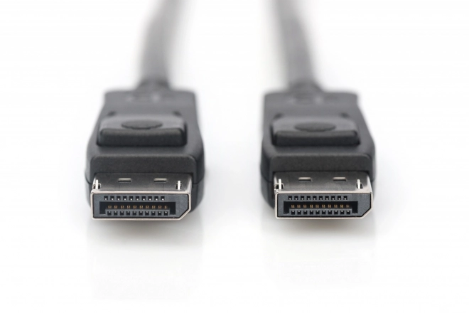 Propojovací kabel DisplayPort s nacvakávacím konektorem 8K 30Hz UHD typ DP/DP M/M černý 2m