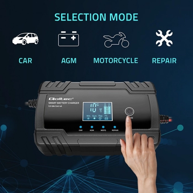 Inteligentní nabíječka autobaterií 12V/24V s funkcí opravy