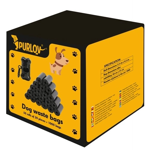 Sada sáčků na trus + pouzdro Purlov 22812