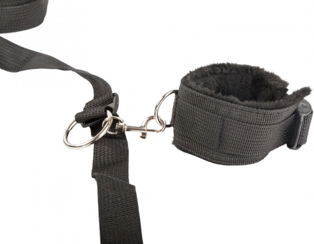 Sadomasochistické pouta postroj pro páry - nastavitelné popruhy černá
