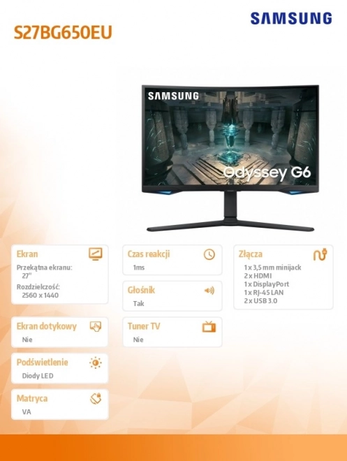 Zakřivený herní monitor 27" Samsung