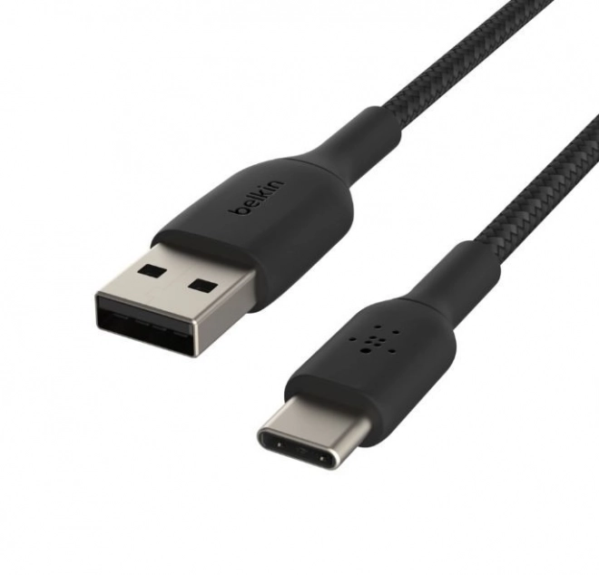 Pleťený USB-C na USB-A kabel 3m černý