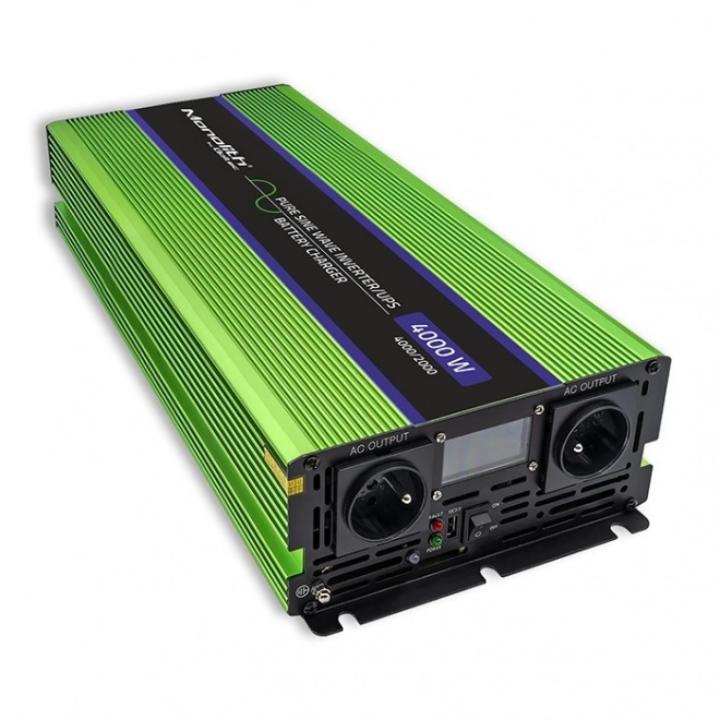 Monolitický měnič napětí | nabíjení baterií | UPS | 2000W | 4000W | 12V na 230V | čistá sinusoida | LCD displej