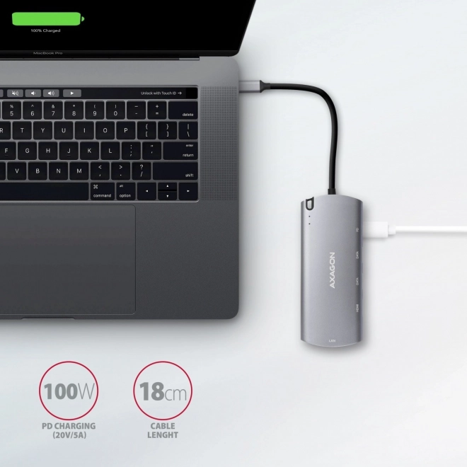 Wieloportový USB-C hub 3.2 Gen 1 AXAGON