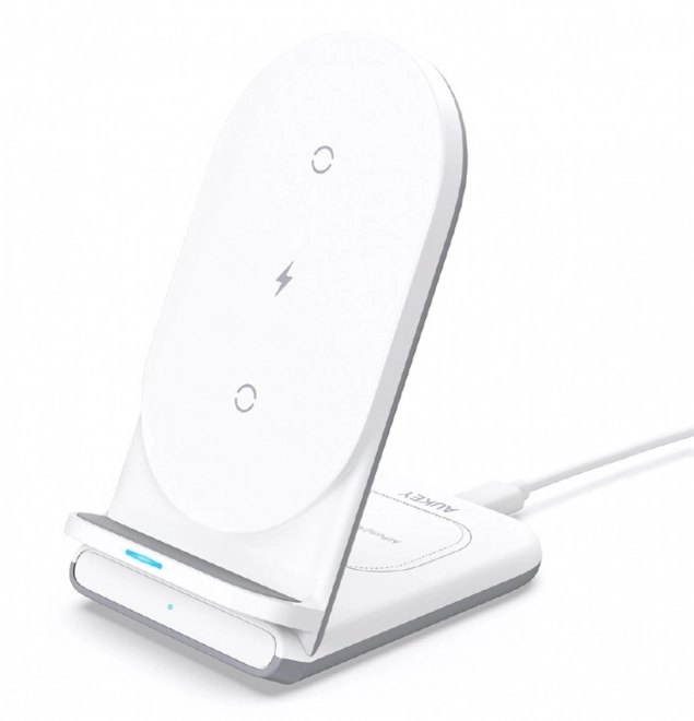 Aukey Aircore bezdrátová nabíječka 2v1 Qi 10W USB-C