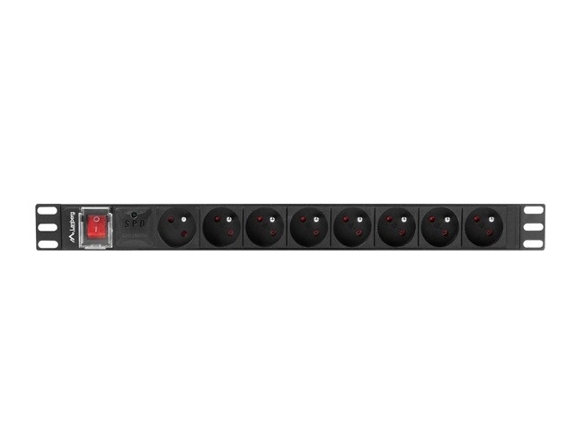 PDU racková napájecí lišta 19" 1U 16A 8X 230V CZ 2 černá