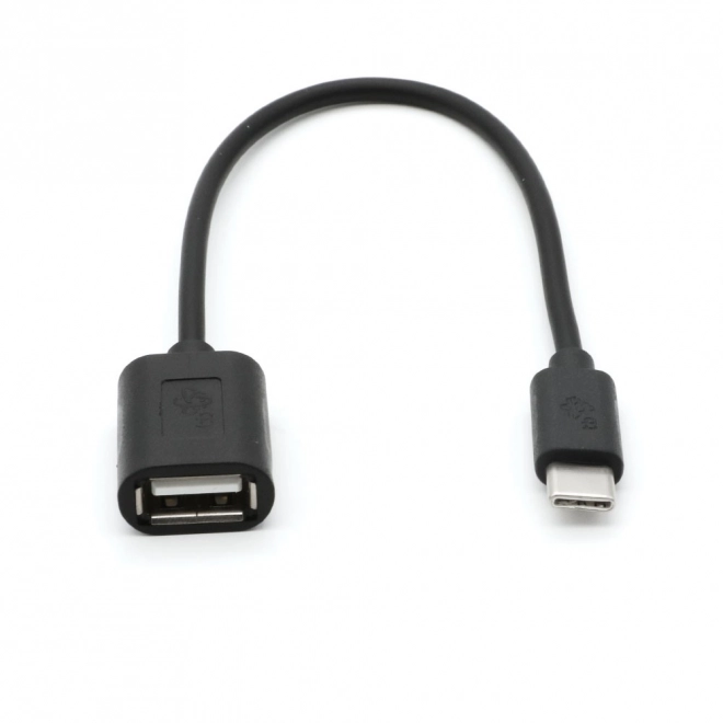 USB AF - USB C 15cm OTG kabel černý