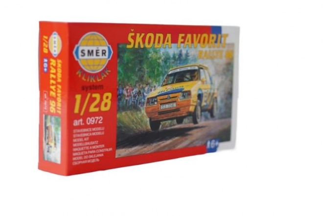 Model auta Škoda Favorit Rallye 96 v měřítku 1:72
