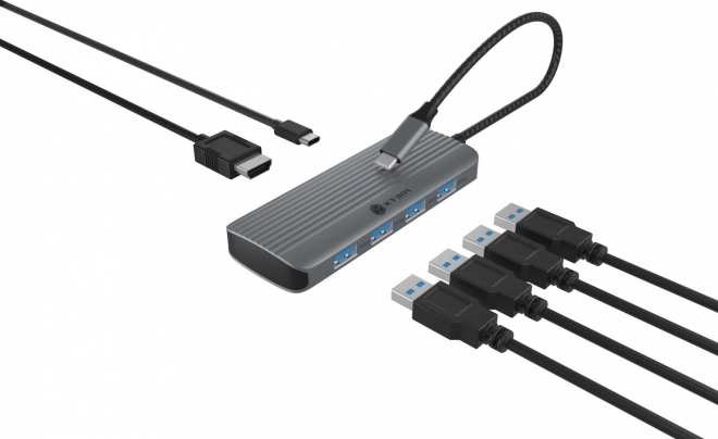 USB-C dokovací stanice 6v1 s HDMI a PD