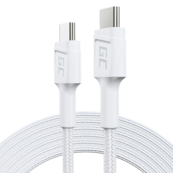 Kabel PowerStream USB-C na USB-C 2m, PD 60W, QC 3.0, bílý