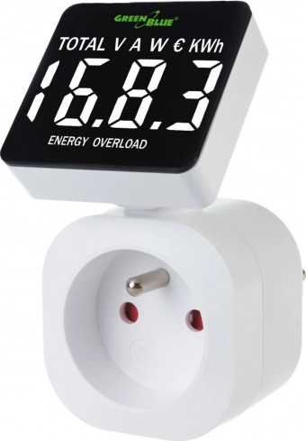 měřič spotřeby energie greenblue gb620e s otočným displejem