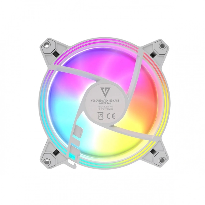 Ventilátor Volcano Apex ARGB 120 mm bílý