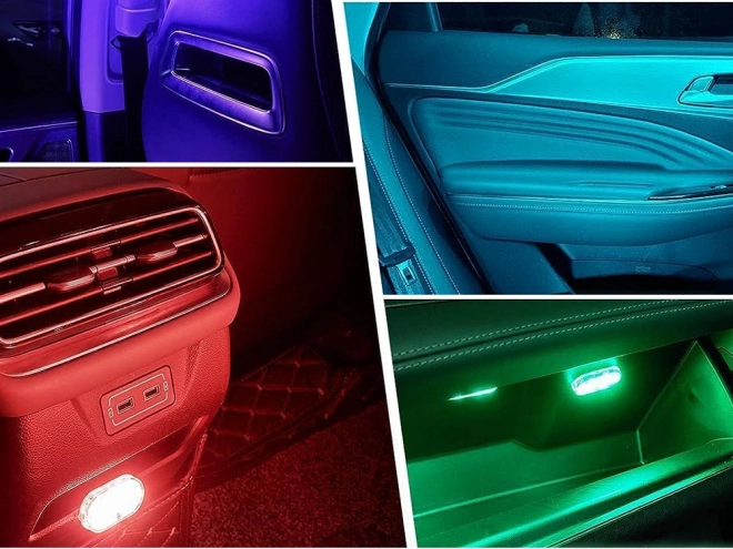 LED RGB osvětlení interiéru auta - bezdrátový doplněk