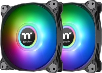 Ventilátor Thermaltake Pure Duo 12 ARGB Sync Radiator - 2 balení černý