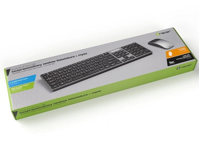 Bezdrátová sada klávesnice a myš Tracer RF Nano