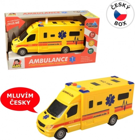 Sanitka na setrvačník se světlem a zvukem, 19 cm
