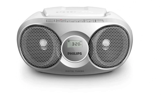 Přenosné rádio s CD stříbrné