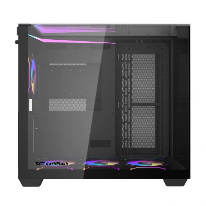 Počítačová skříň Darkflash TH285 se 4 ventilátory (černá)