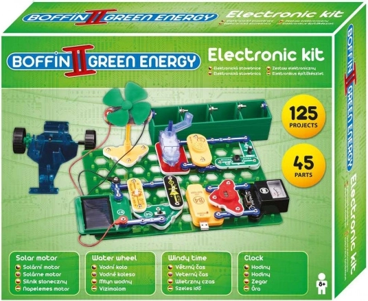 Boffin II zelená energie – elektronická stavebnice 125 projektů