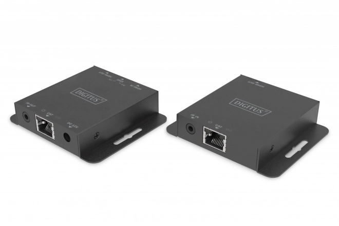 HDMI 4K 30Hz 70m extender/rozšiřovač přes kroucenou dvojlinku Cat.5e/6/7/8 HDCP 1.4 EDID IR PoC, sada