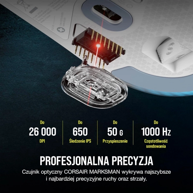 Bezdrátová myš M75 bílá RGB