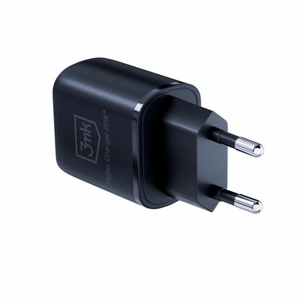 Nabíječka 20W 1xUSB-C +USB-A PD QC bez kabelu Černá