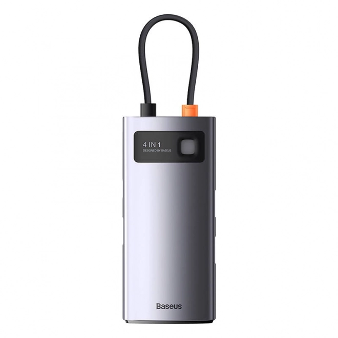 Rozbočovač 4v1 Baseus řady Metal Gleam, USB-C na 3x USB 3.0 + Ethernet RJ45