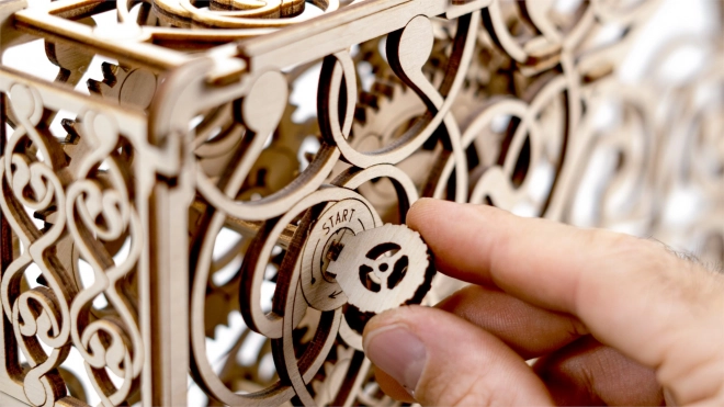 Mechanický obraz - dřevěné 3D puzzle