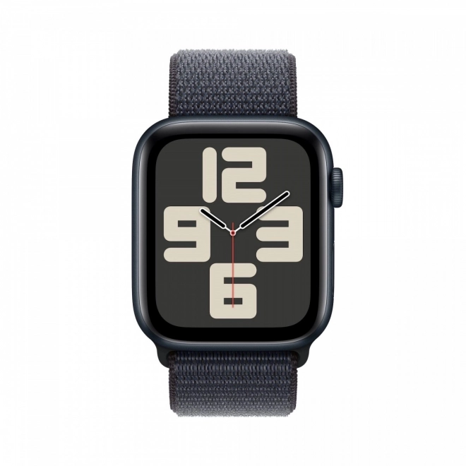 Apple Watch SE hliníkové pouzdro 40 mm půlnoční modré s inkoustovým sportovním páskem