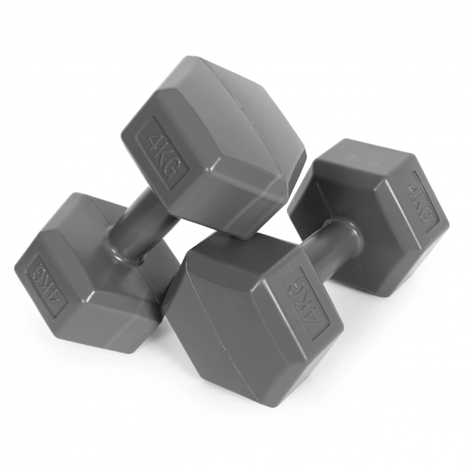 Hexagonální činky 2x4 kg šedé ModernHome