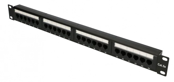 Patch panel Extralink kategorie CAT5E UTP 24 portů