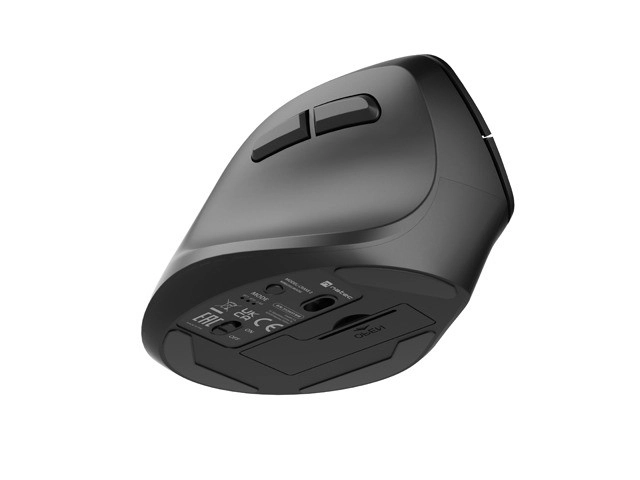 Crake 2 2400 DPI Bluetooth 5.2 + 2,4GHz bezdrátová myš pro leváky Černá