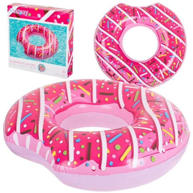 Bestway velké nafukovací kolo Hnědý donut 107cm – Růžové