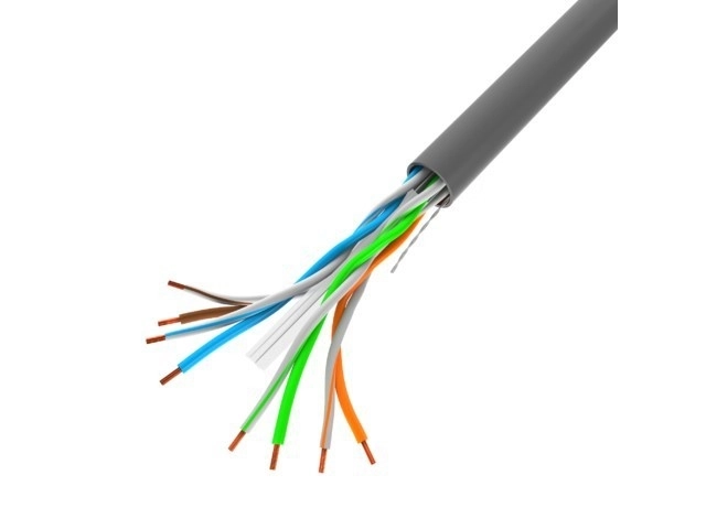 Síťový kabel LAN UTP 100m CCA šedý