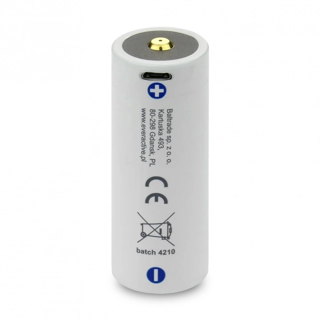 Akumulátor everActive 26650 3,7V Li-ion 5200 mAh s micro USB