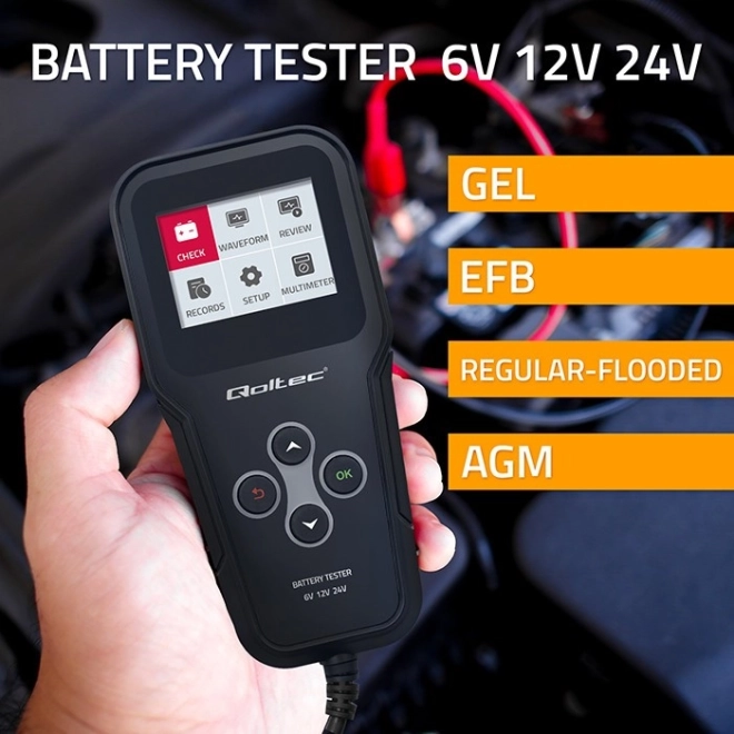 Digitální tester baterií s LCD displejem